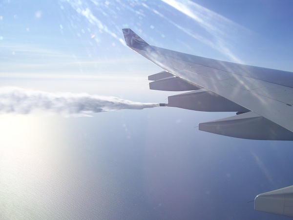  Fuel dumping, one of the forms of jettison, from a A340. 